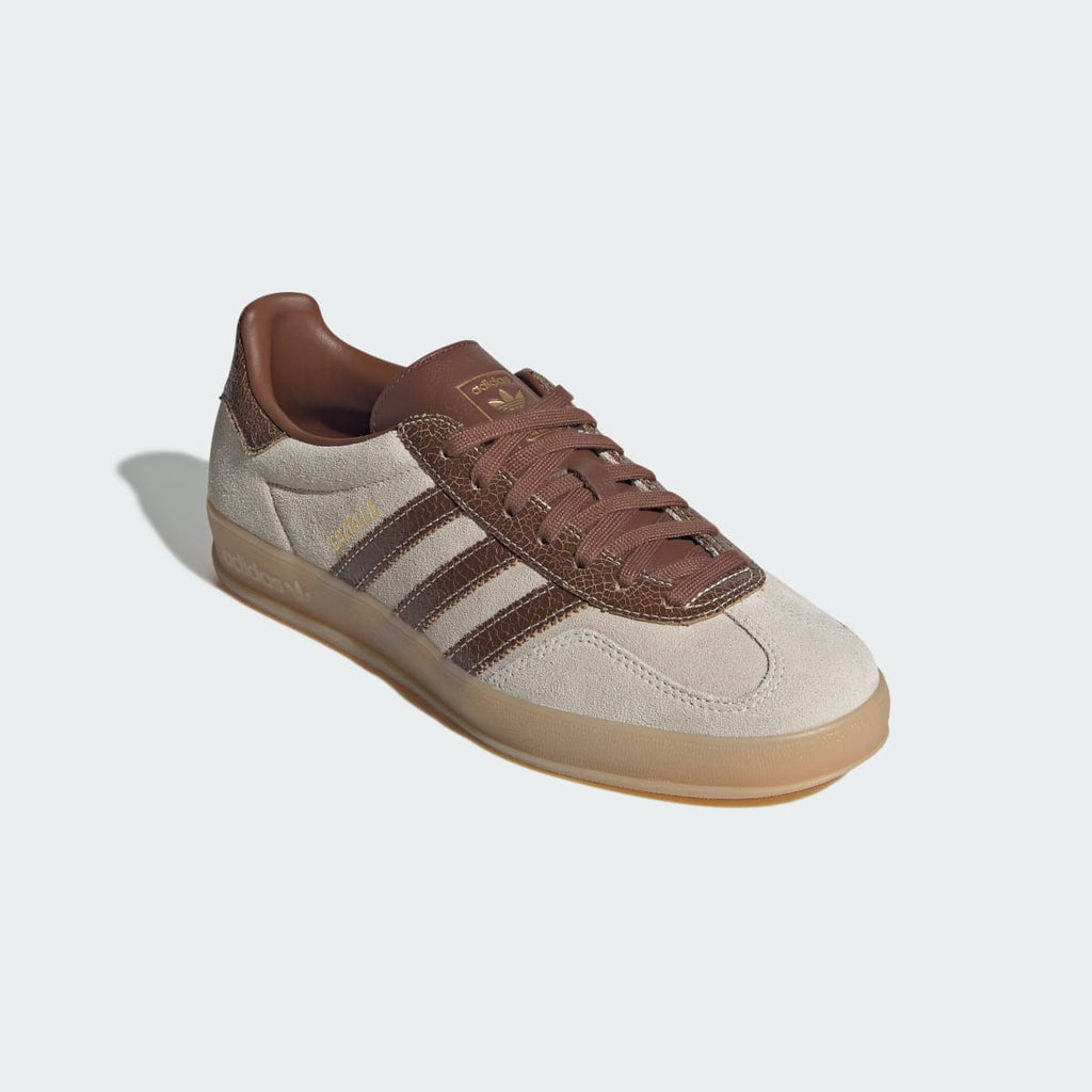 Adidas Men's GAZELLE INDOOR SHOES - Off White / Preloved Brown / Gum - Image 4