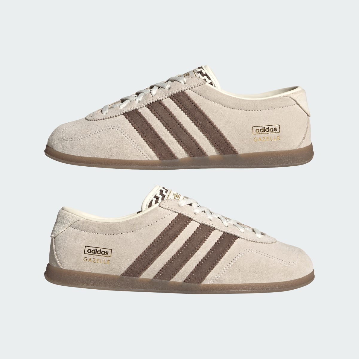 Adidas Women's GAZELLE LO PRO SHOES - Off White / Earth Strata / Gum - Image 8