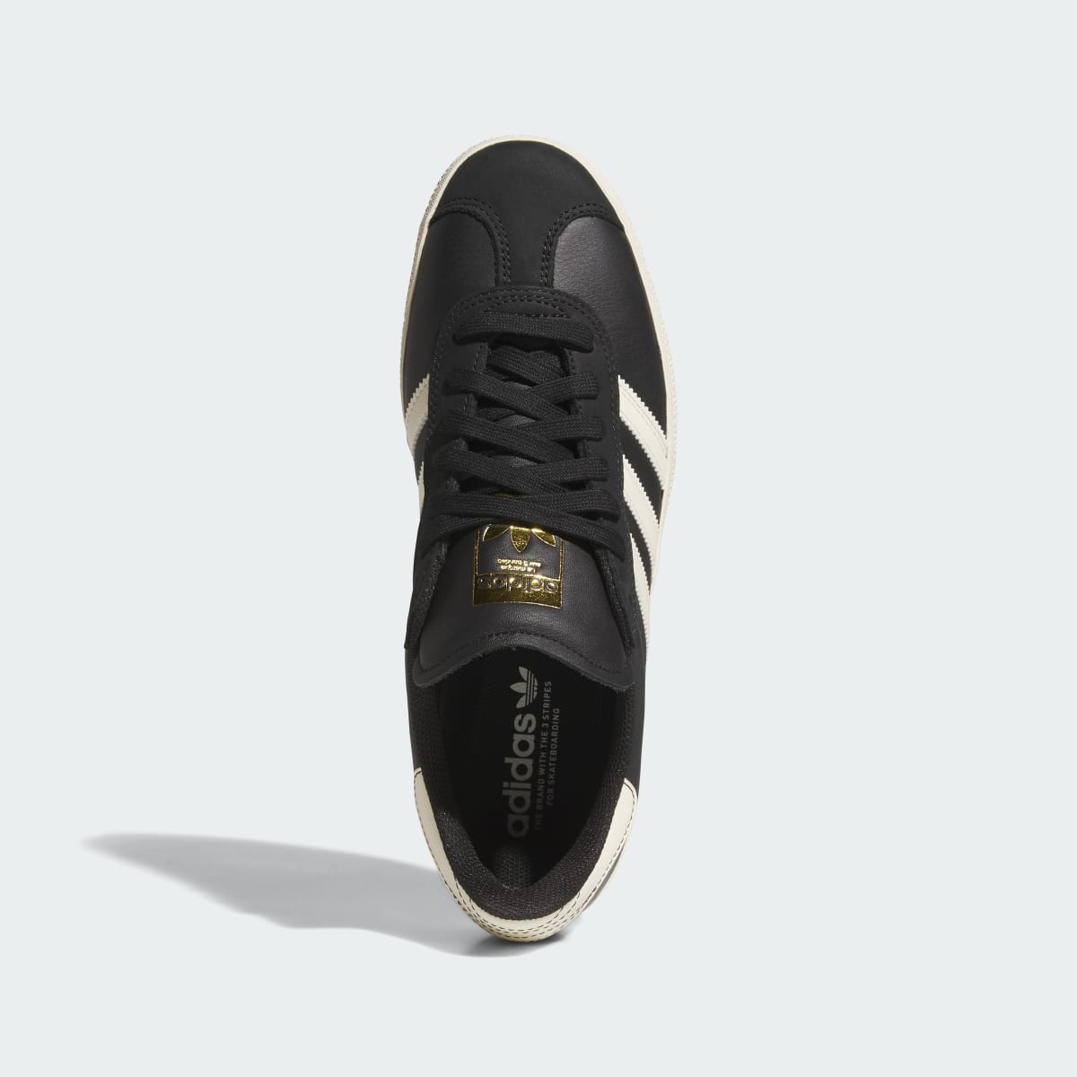 Adidas Men's GAZELLE Shoes - Core Black / Cream White / Gold Metallic - Image 2