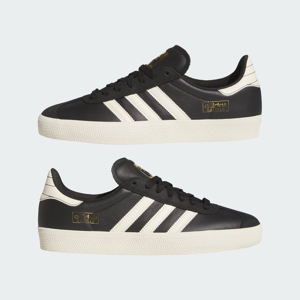 Adidas Men's GAZELLE Shoes - Core Black / Cream White / Gold Metallic - Image 7