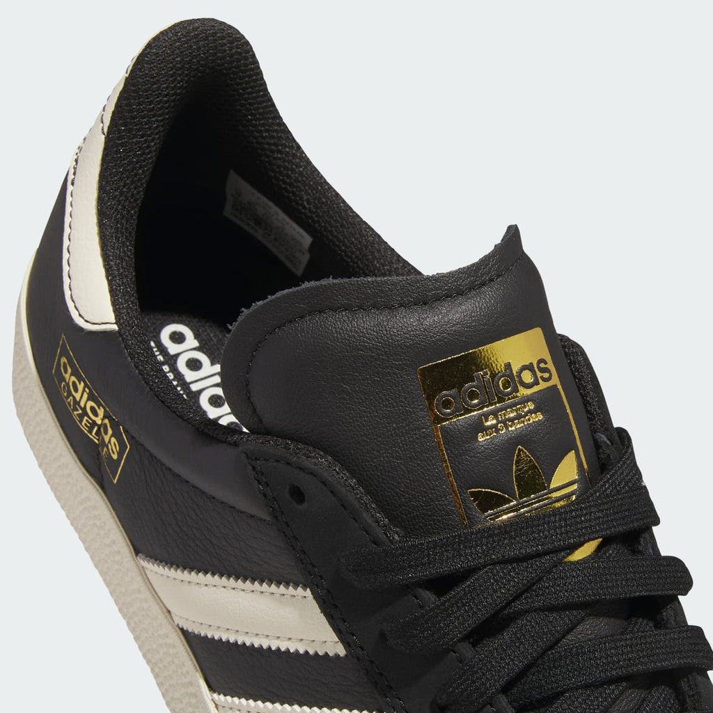 Adidas Women's GAZELLE Shoes - Core Black / Cream White / Gold Metallic - Image 8