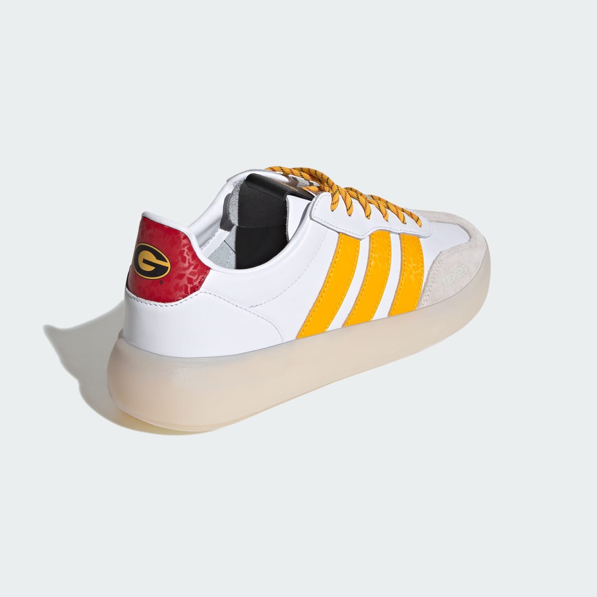 Adidas Men's GRAMBLING STATE TIGERS BARREDA DECODE SHOES - Cloud White / Team Colleg Gold / Team Power Red - Image 6