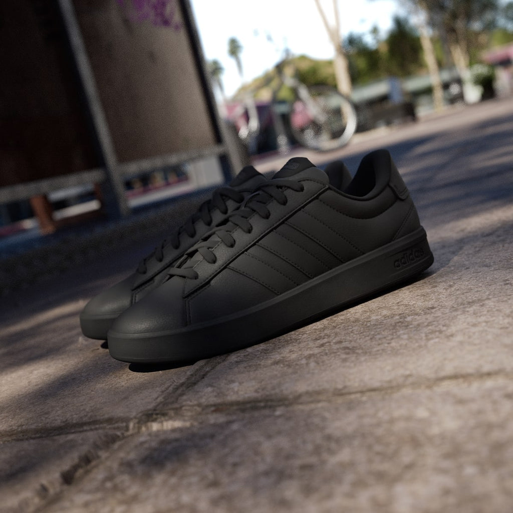 Adidas Men's GRAND COURT 3.0 SHOES - Core Black / Core Black / Carbon - Image 8