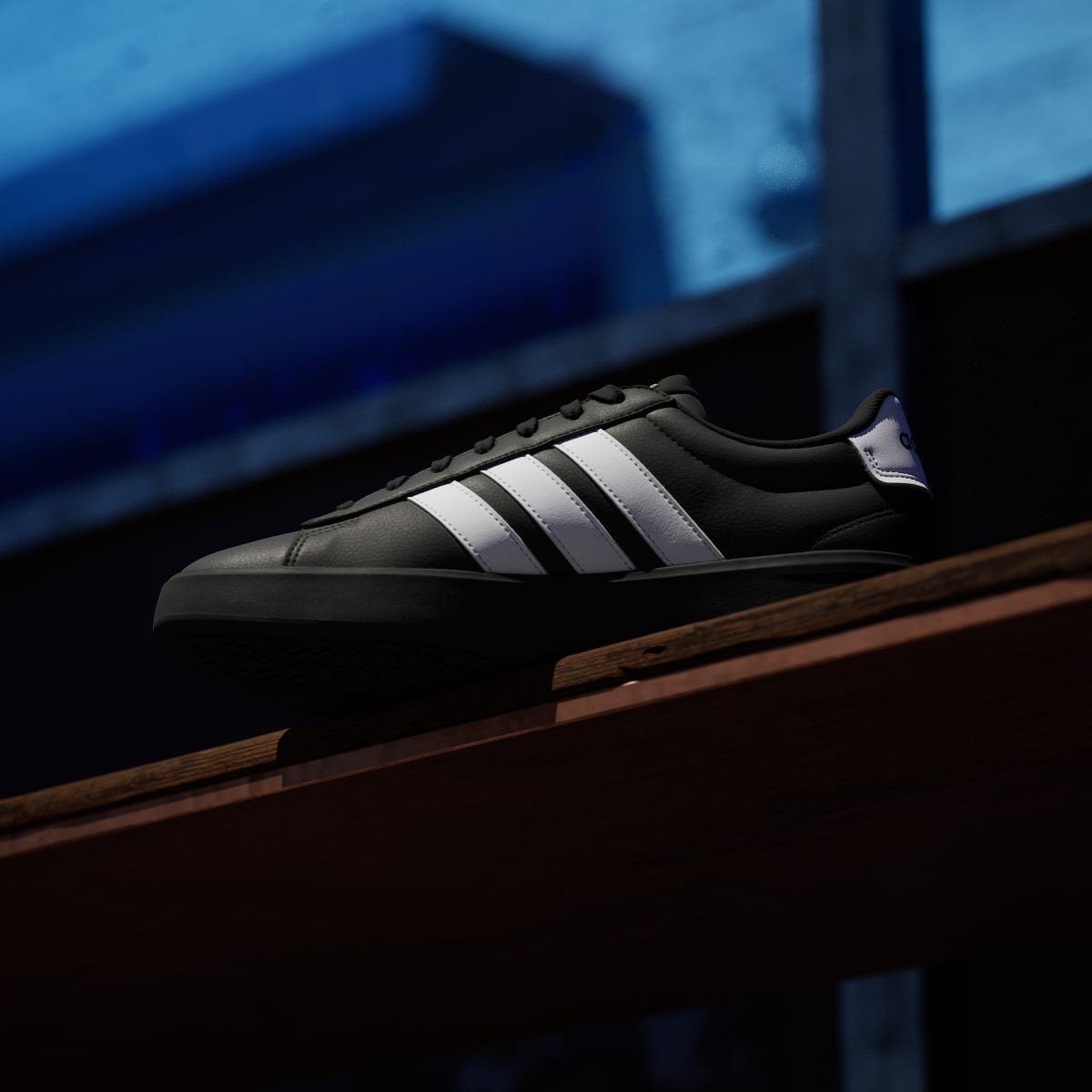 Adidas Men's GRAND COURT 3.0 SHOES - Core Black / Cloud White / Cloud White - Image 7