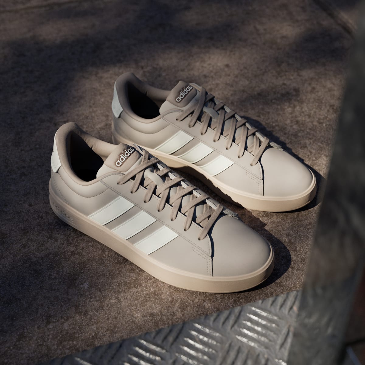 Adidas Men's GRAND COURT 3.0 SHOES - Light Brown / Off White / Chalky Brown - Image 5