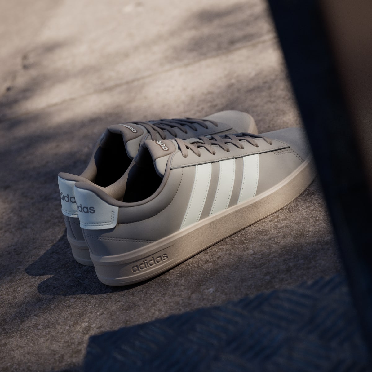 Adidas Men's GRAND COURT 3.0 SHOES - Light Brown / Off White / Chalky Brown - Image 6