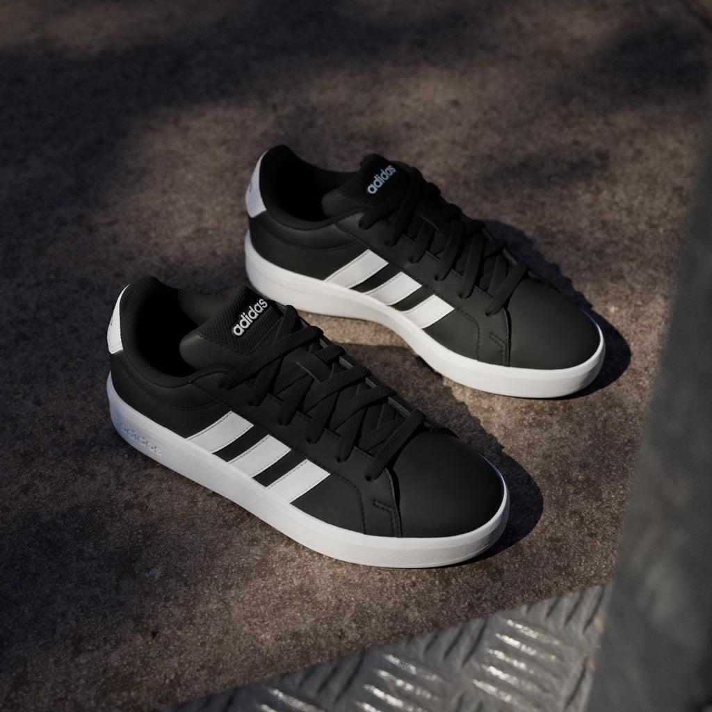 Adidas Kids' GRAND COURT 3.0 SHOES JUNIOR - Core Black / Cloud White / Cloud White - Image 5