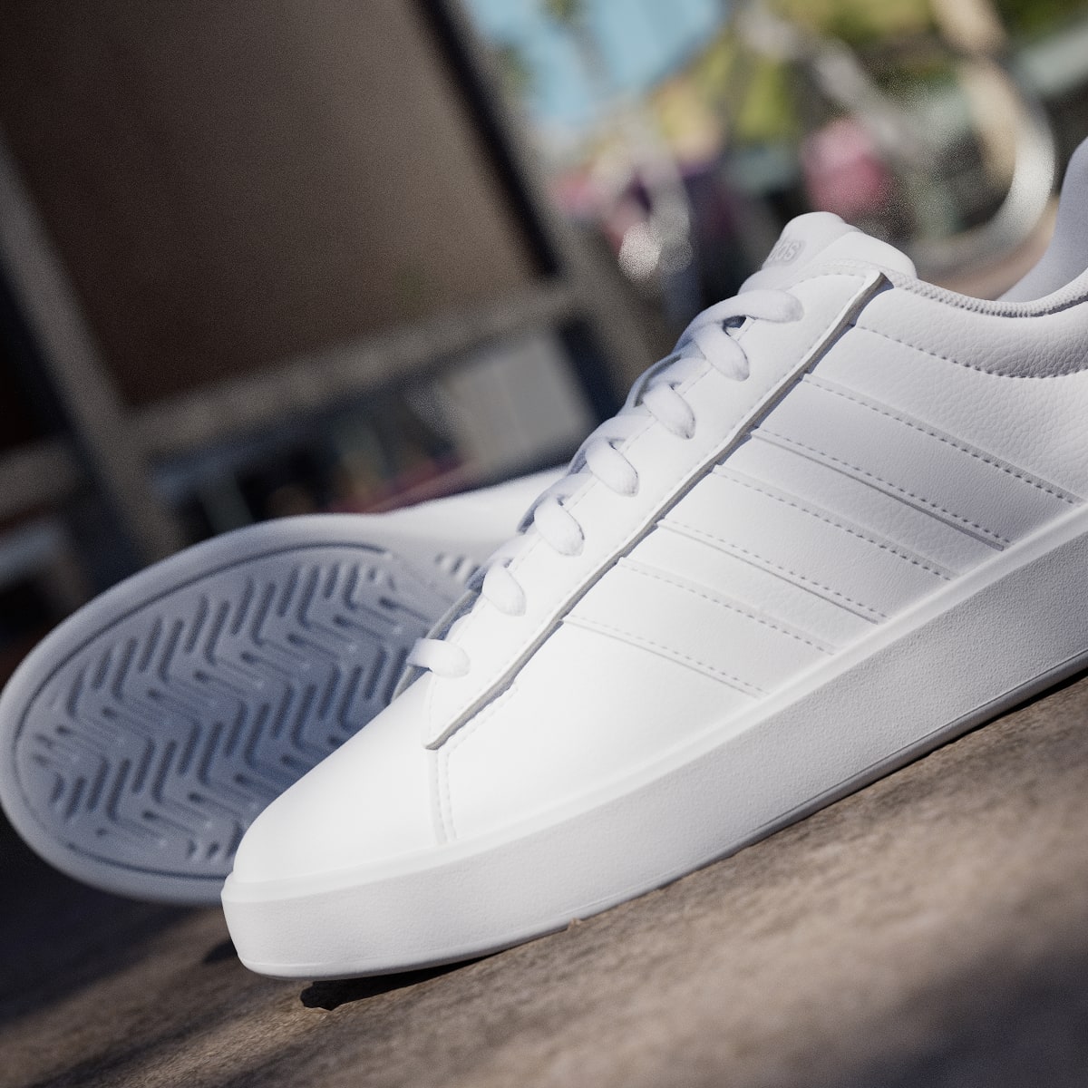 Adidas Men's GRAND COURT 3.0 SHOES - Cloud White / Cloud White / Grey Two - Image 10