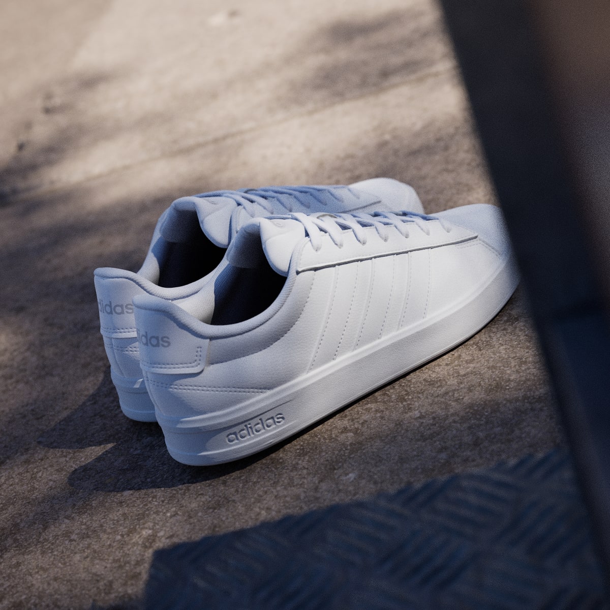 Adidas Men's GRAND COURT 3.0 SHOES - Cloud White / Cloud White / Grey Two - Image 6