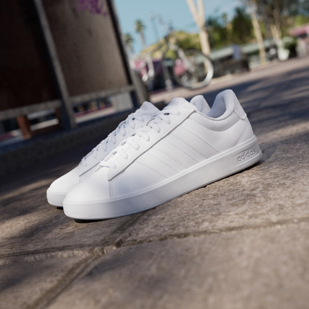 Adidas Men's GRAND COURT 3.0 SHOES - Cloud White / Cloud White / Grey Two - Image 8