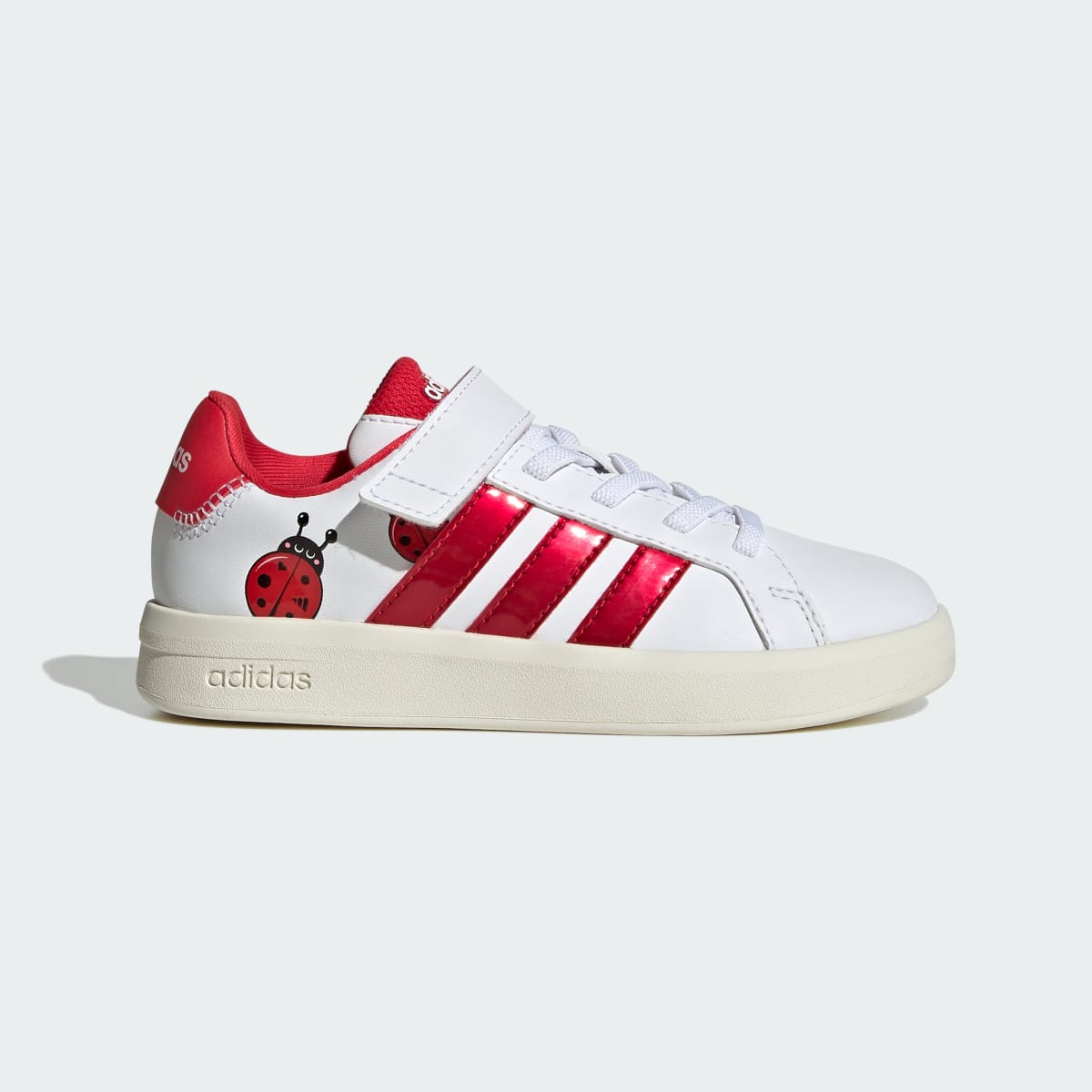 Adidas Kids' GRAND COURT 3.0 SHOES - Cloud White / Pure Ruby / Off White - Image 1