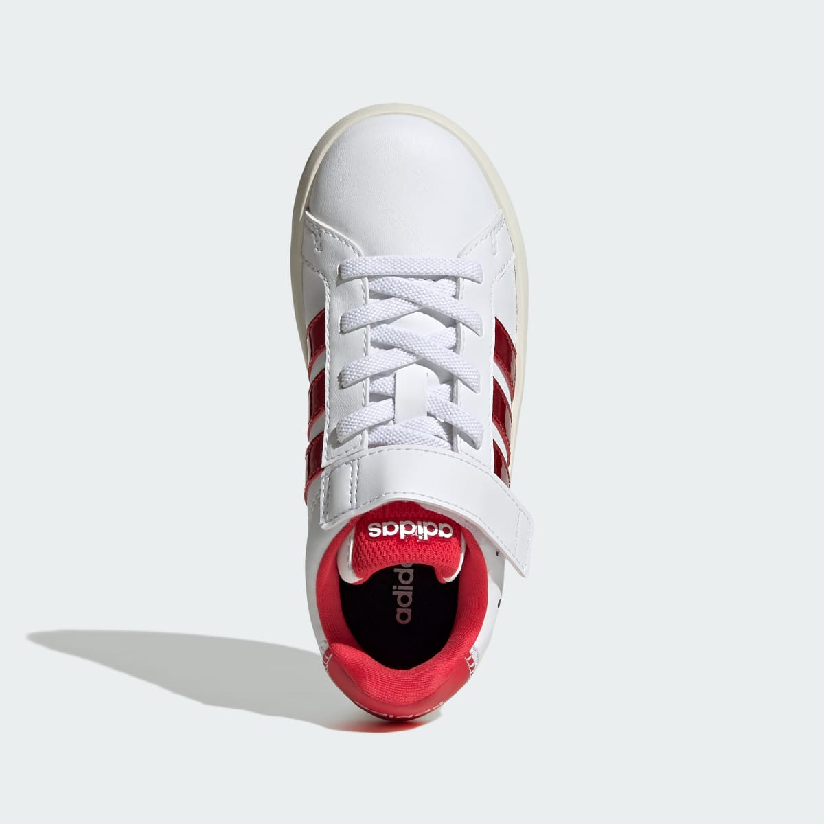 Adidas Kids' GRAND COURT 3.0 SHOES - Cloud White / Pure Ruby / Off White - Image 2