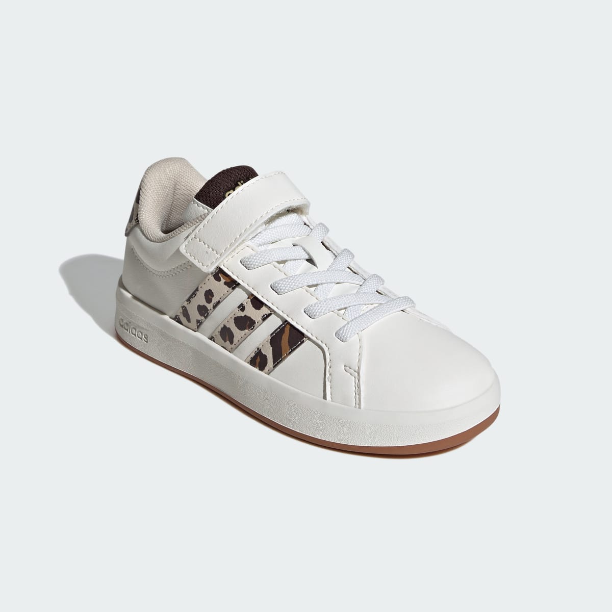 Adidas Kids' GRAND COURT 3.0 Shoes CHILDREN - Core White / Crystal Linen / Aurora Coffee - Image 4