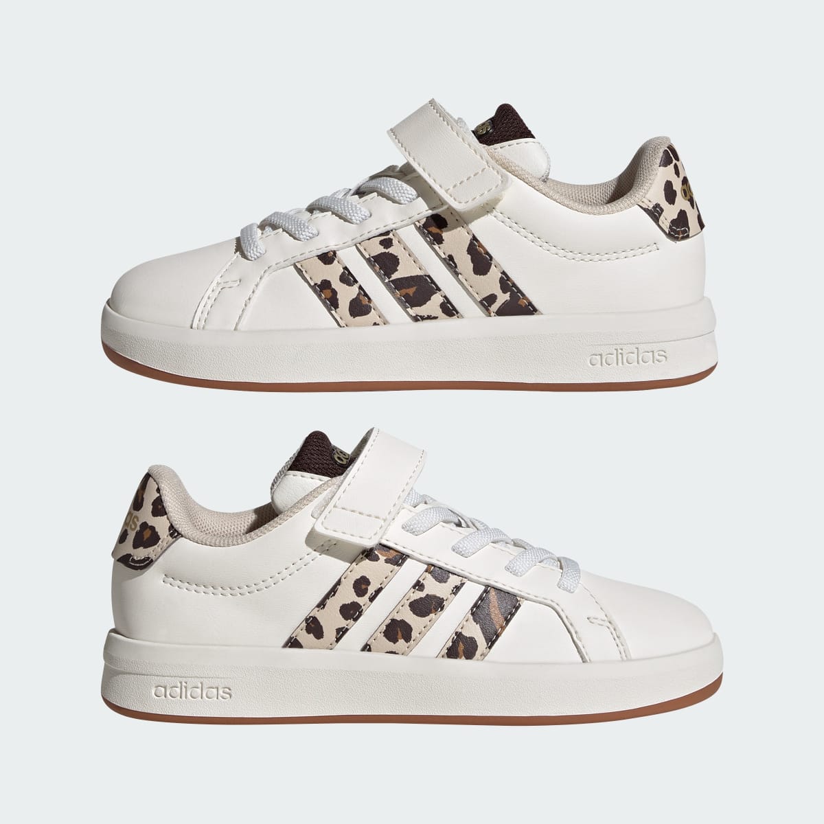 Adidas Kids' GRAND COURT 3.0 Shoes CHILDREN - Core White / Crystal Linen / Aurora Coffee - Image 7