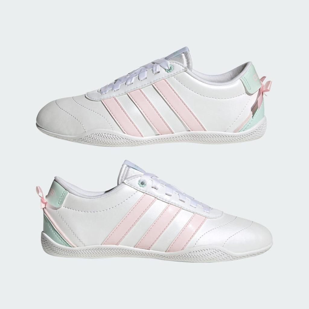 Adidas Kids' GRAND COURT LO GIRLS SHOES JUNIOR - Cloud White / Distilled Pink / Halo Mint - Image 7