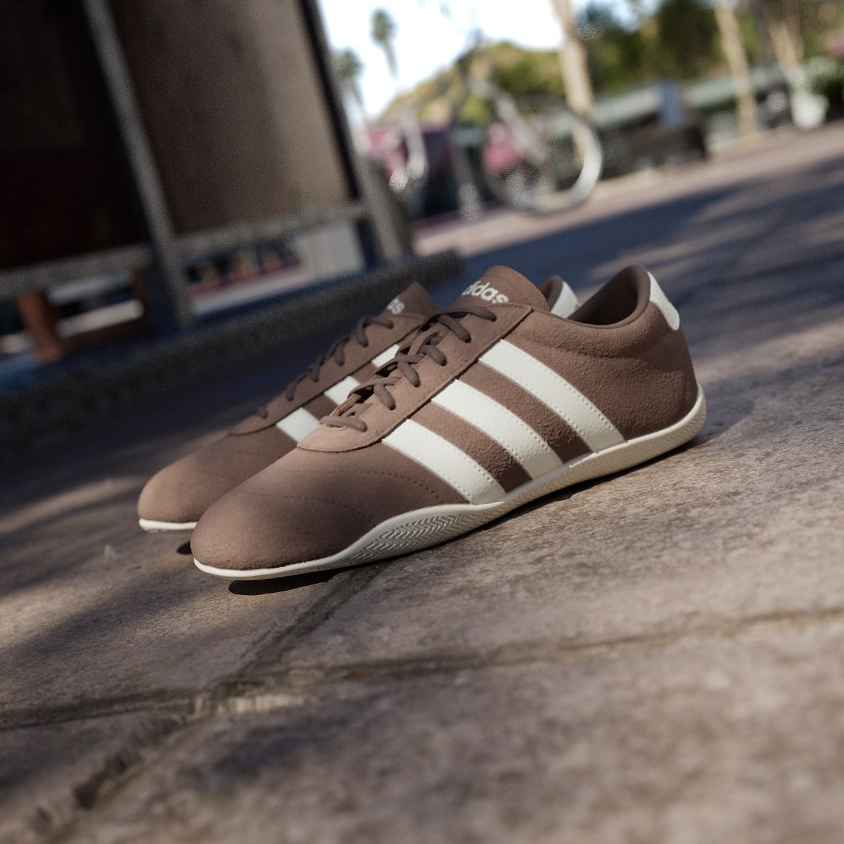 Adidas Women's GRAND COURT LO SHOES - Earth Strata / Off White / Earth Strata - Image 8