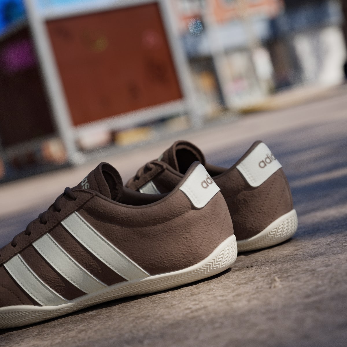 Adidas Women's GRAND COURT LO SHOES - Earth Strata / Off White / Earth Strata - Image 9