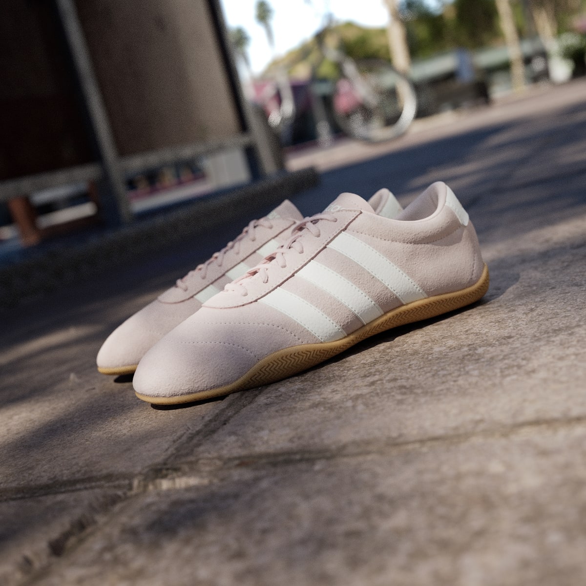 Adidas Women's GRAND COURT LO SHOES - Wonder Quartz / Off White / Gum - Image 8