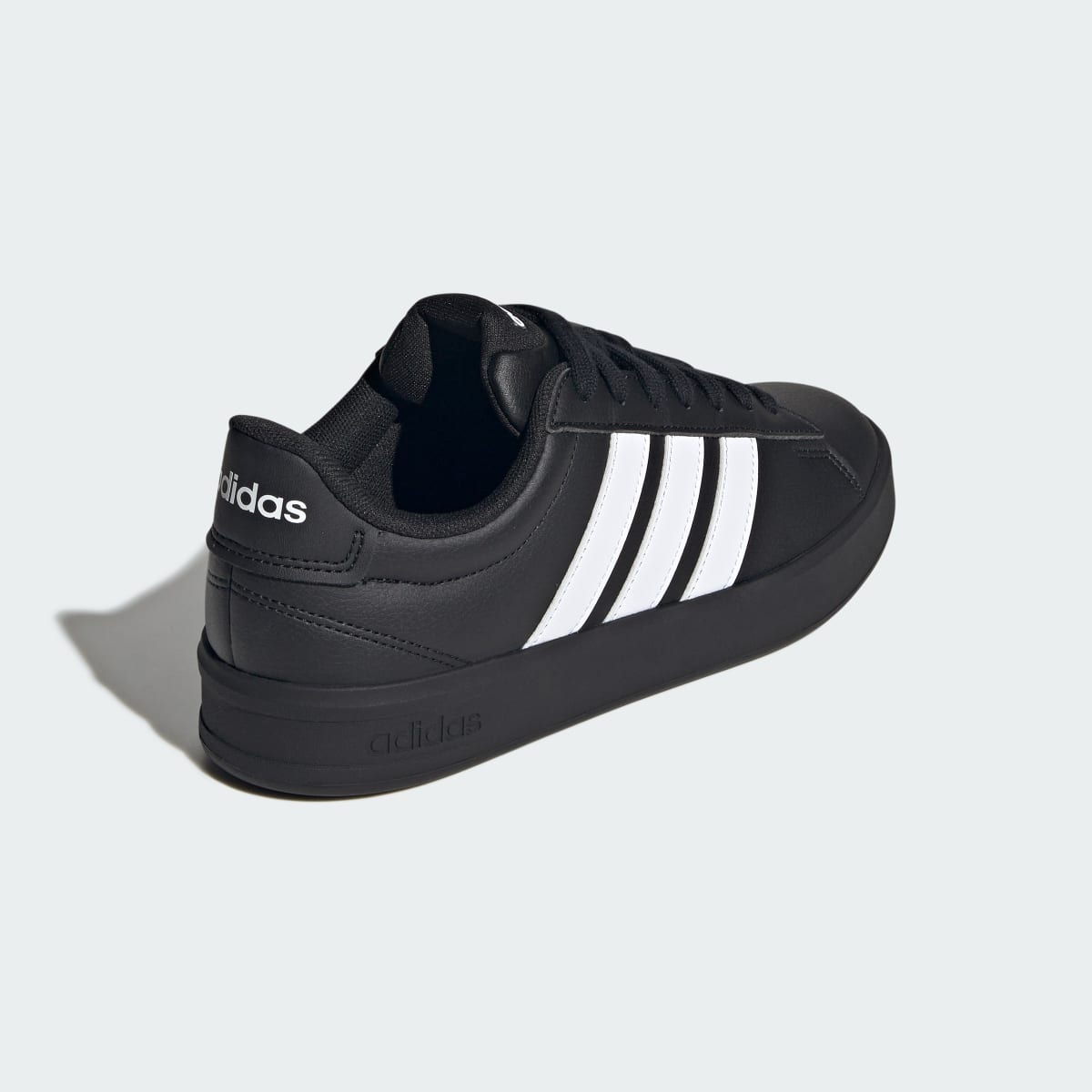 Adidas Women's GRAND COURT SHOES - Core Black / Cloud White / Cloud White - Image 5