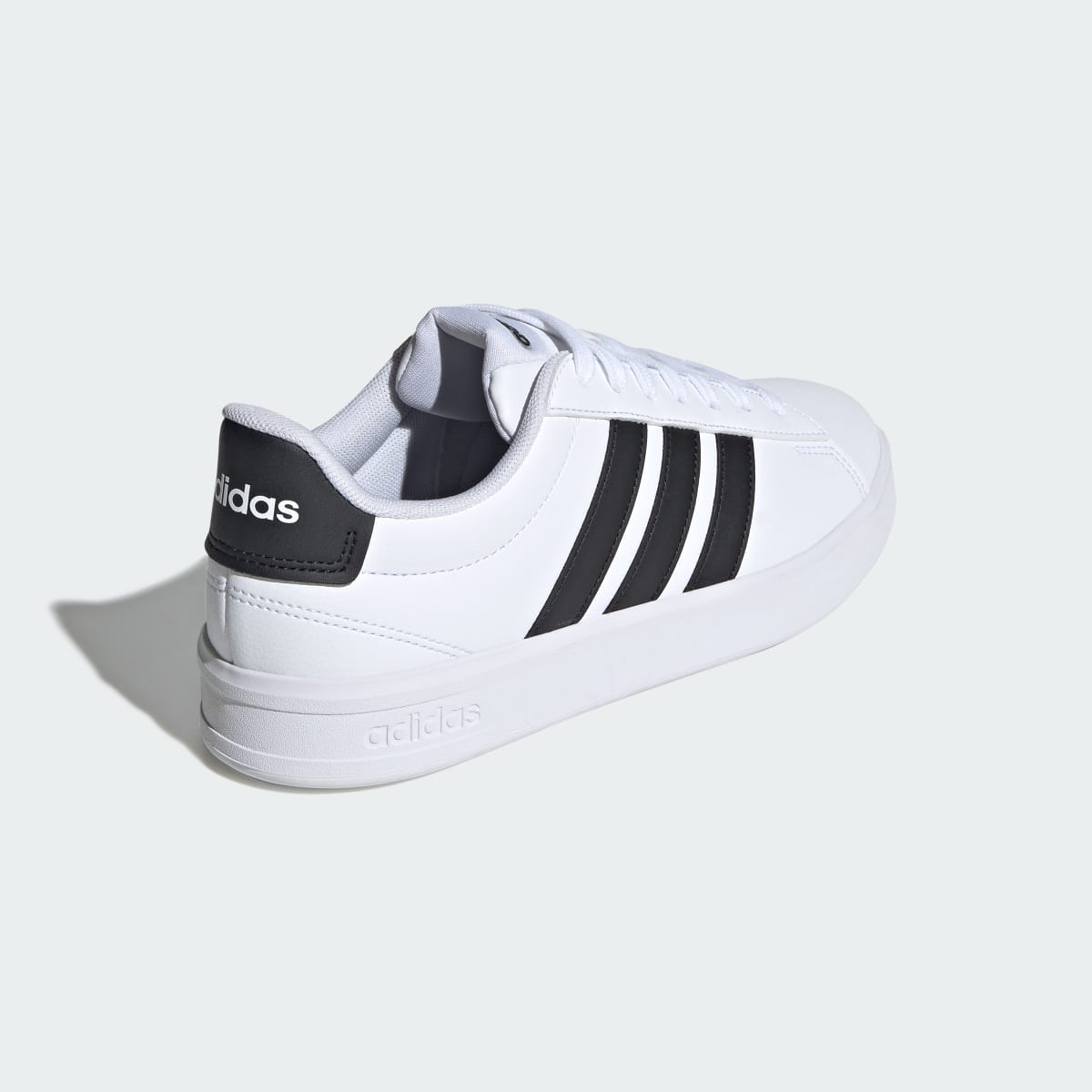 Adidas Women's GRAND COURT SHOES - Cloud White / Core Black / Cloud White - Image 5
