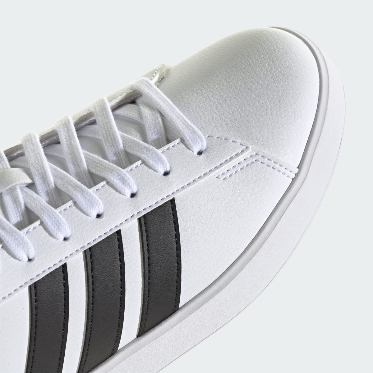 Adidas Women's GRAND COURT SHOES - Cloud White / Core Black / Cloud White - Image 8