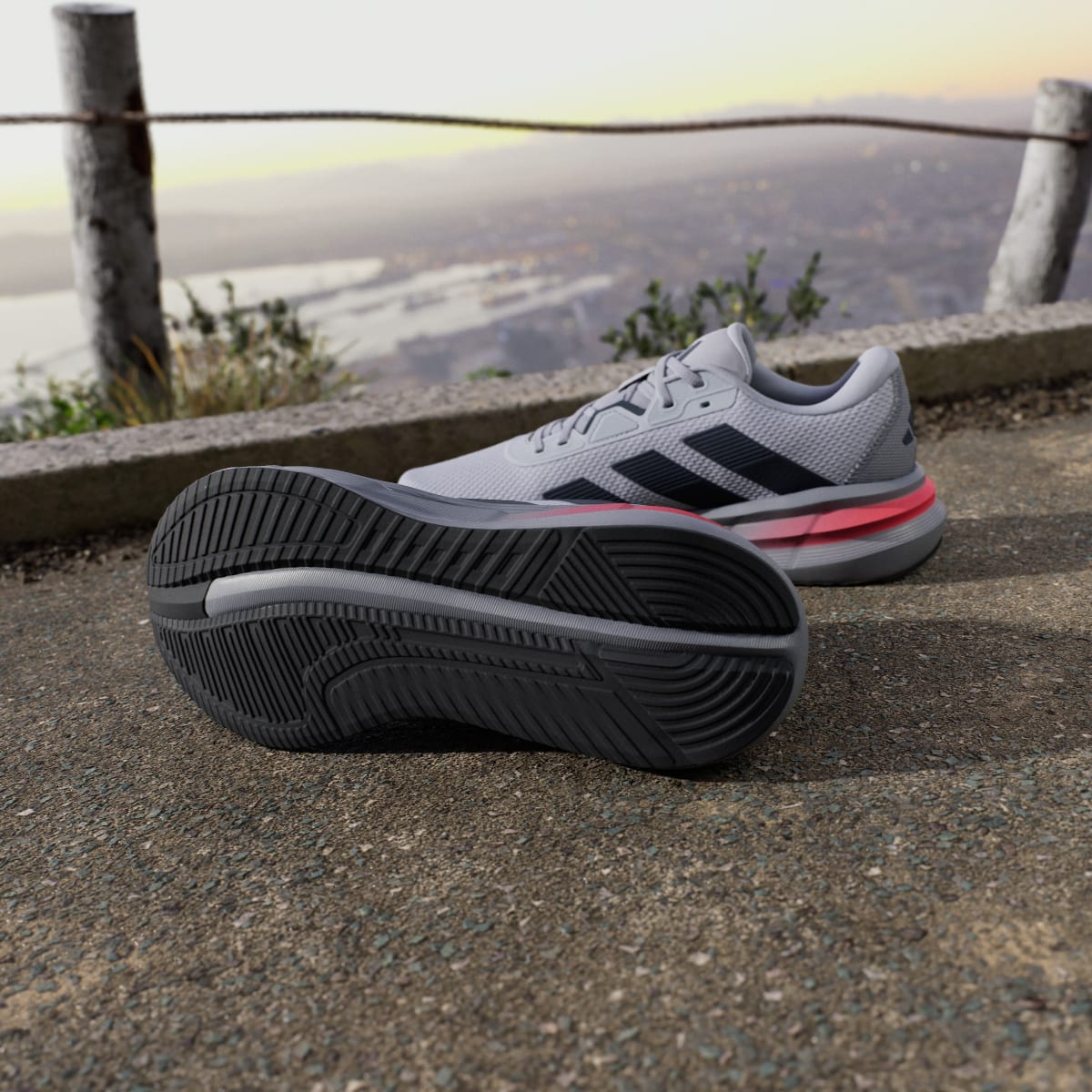 Adidas Men's Galaxy 7 Running Shoes - Halo Silver / Aurora Ink / Grey - Image 4