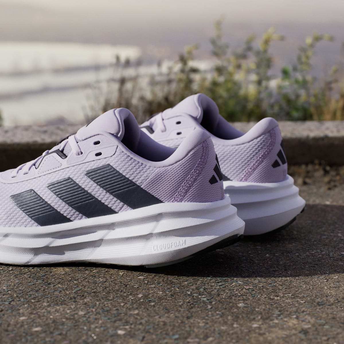 Adidas Women's Galaxy 7 Running Shoes - Purple Tint / Aurora Black / Cloud White - Image 10