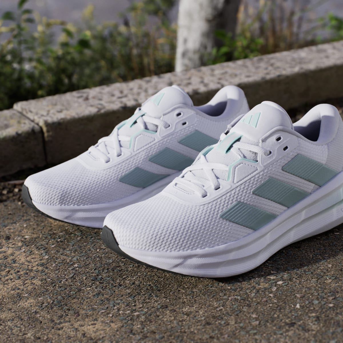 Adidas Women's Galaxy 7 Running Shoes - Cloud White / Magic Grey Met / Semi Flash Aqua - Image 11