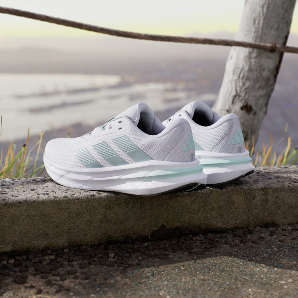 Adidas Women's Galaxy 7 Running Shoes - Cloud White / Magic Grey Met / Semi Flash Aqua - Image 6