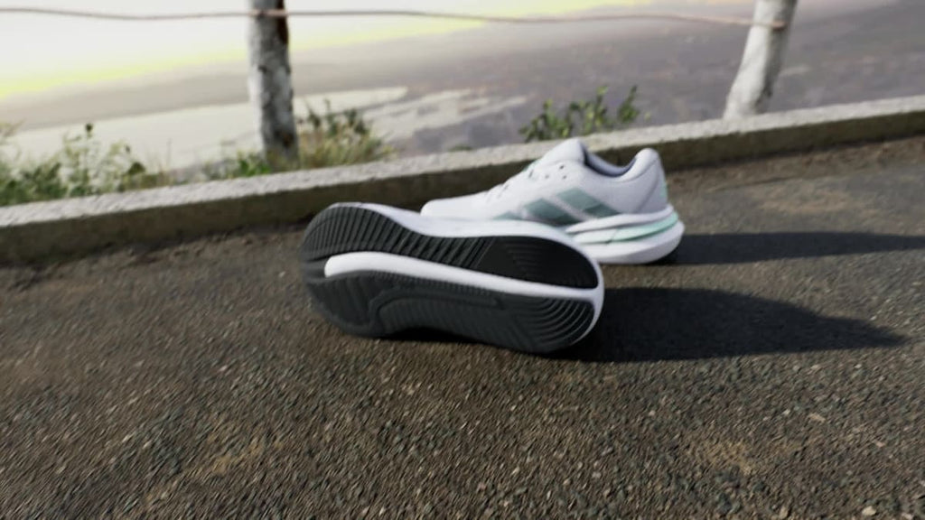 Adidas Women's Galaxy 7 Running Shoes - Cloud White / Magic Grey Met / Semi Flash Aqua - Image 2