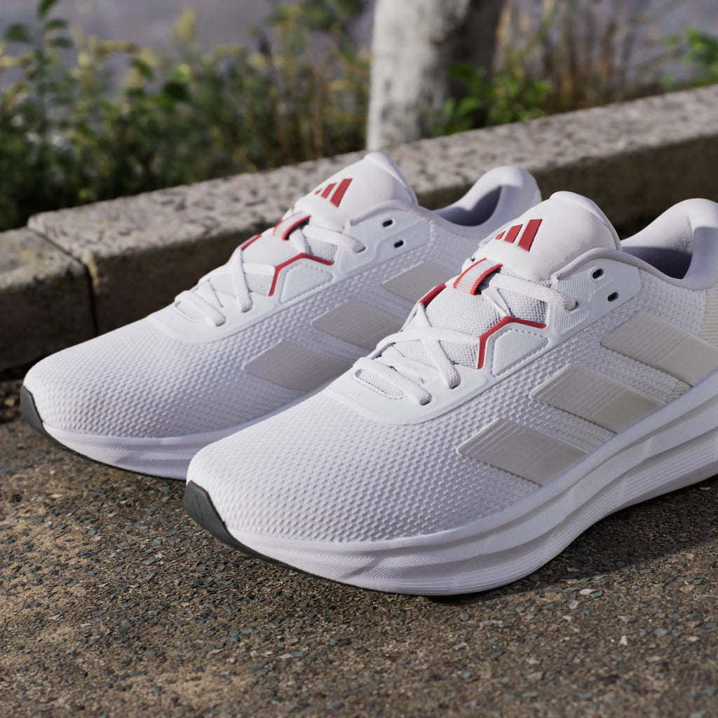 Adidas Men's Galaxy 7 Running Shoes - Cloud White / Grey One / Power Red - Image 11