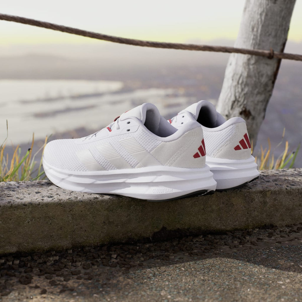 Adidas Men's Galaxy 7 Running Shoes - Cloud White / Grey One / Power Red - Image 6