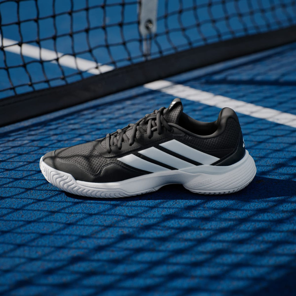 Adidas Men's GameCourt 3 All Court Tennis Shoes - Core Black / Cloud White / Cloud White - Image 7