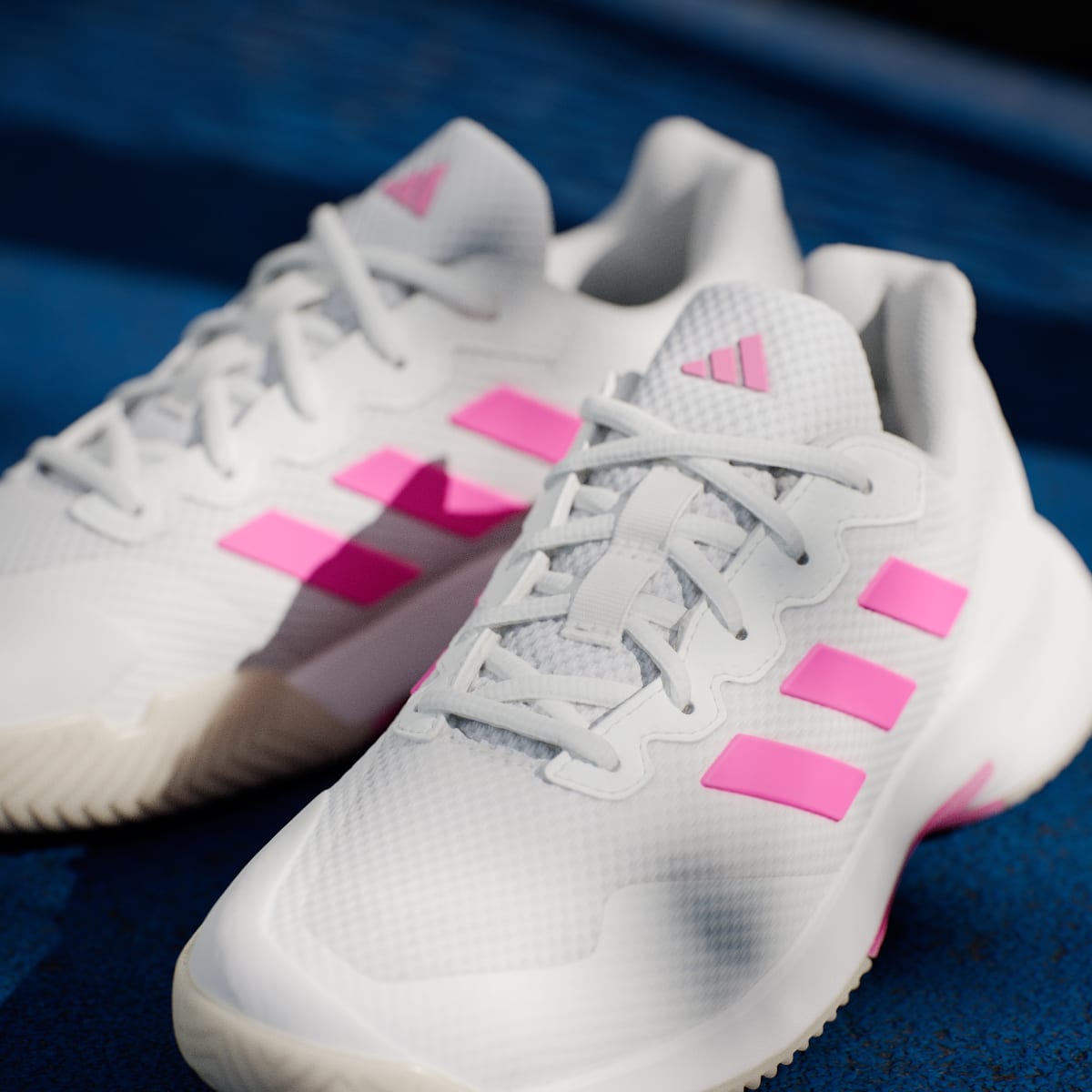 Adidas Women's Gamecourt 2.0 Tennis Shoes - Core White / Lucid Pink / Core Black - Image 10