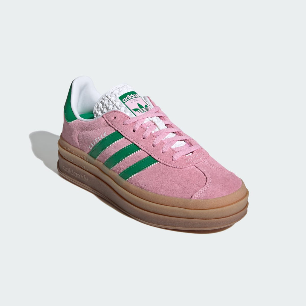 Adidas Women's Gazelle Bold Shoes - True Pink / Green / Cloud White - Image 7