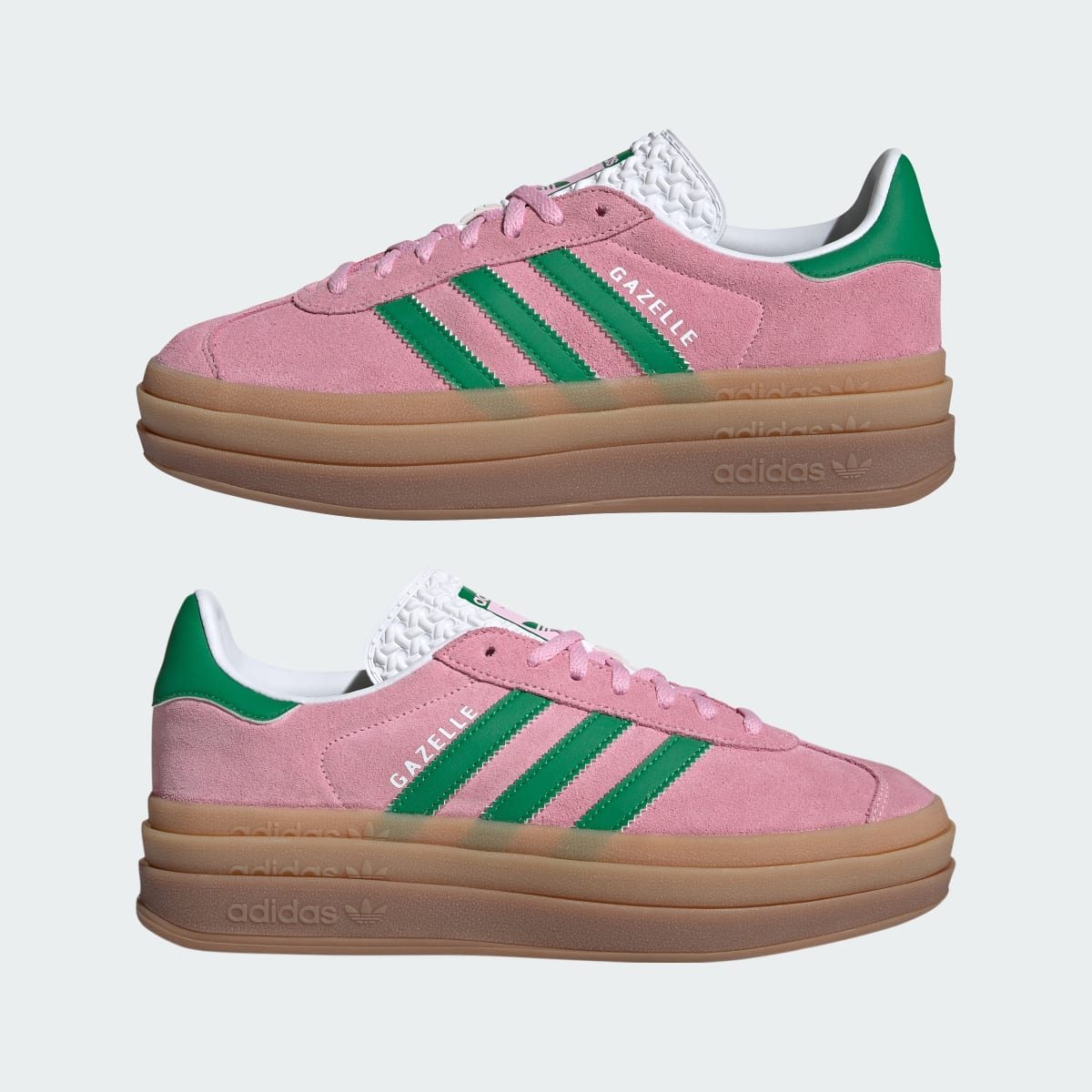 Adidas Women's Gazelle Bold Shoes - True Pink / Green / Cloud White - Image 10