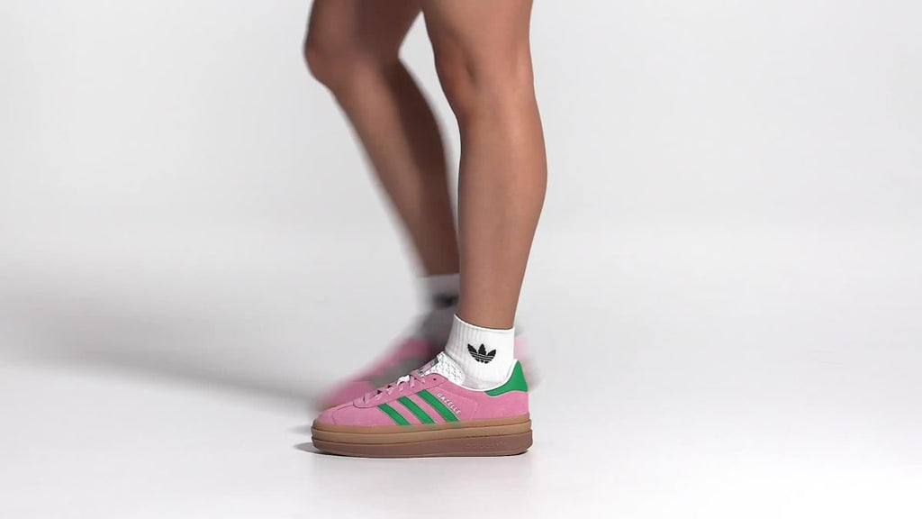 Adidas Women's Gazelle Bold Shoes - True Pink / Green / Cloud White - Image 2