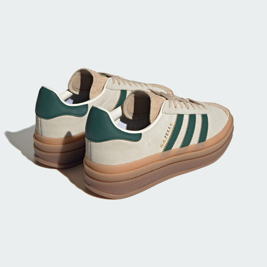 Adidas Women's Gazelle Bold Shoes - Cream White / Collegiate Green / Magic Beige - Image 8