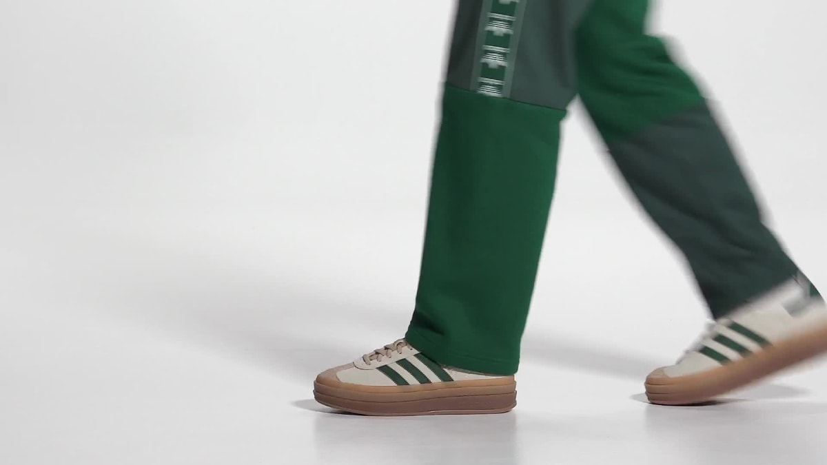 Adidas Women's Gazelle Bold Shoes - Cream White / Collegiate Green / Magic Beige - Image 2