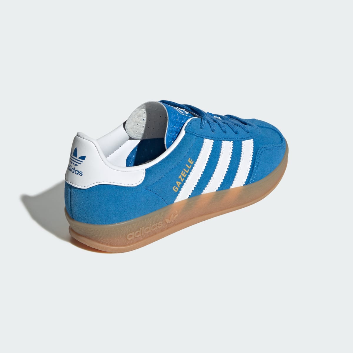Adidas Kids' Gazelle Indoor Shoes Kids - Blue Bird / Cloud White / Gum - Image 5