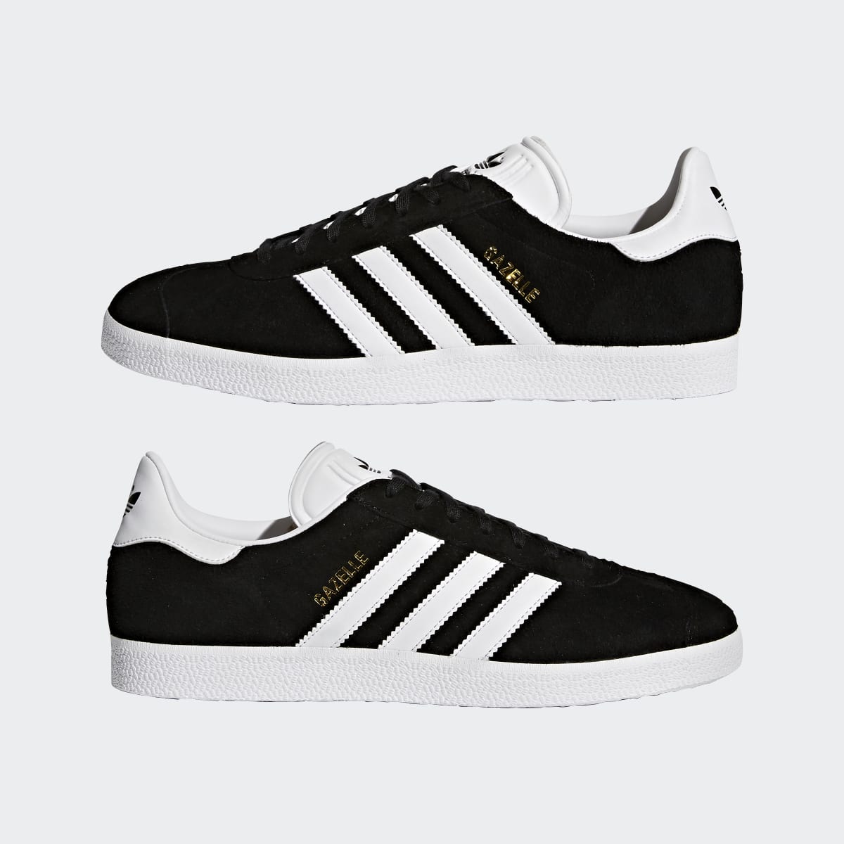 Adidas Women's Gazelle Shoes - Core Black / White / Gold Metallic - Image 9