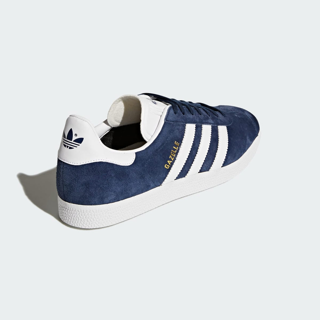 Adidas Men's Gazelle Shoes - Collegiate Navy / White / Gold Metallic - Image 6