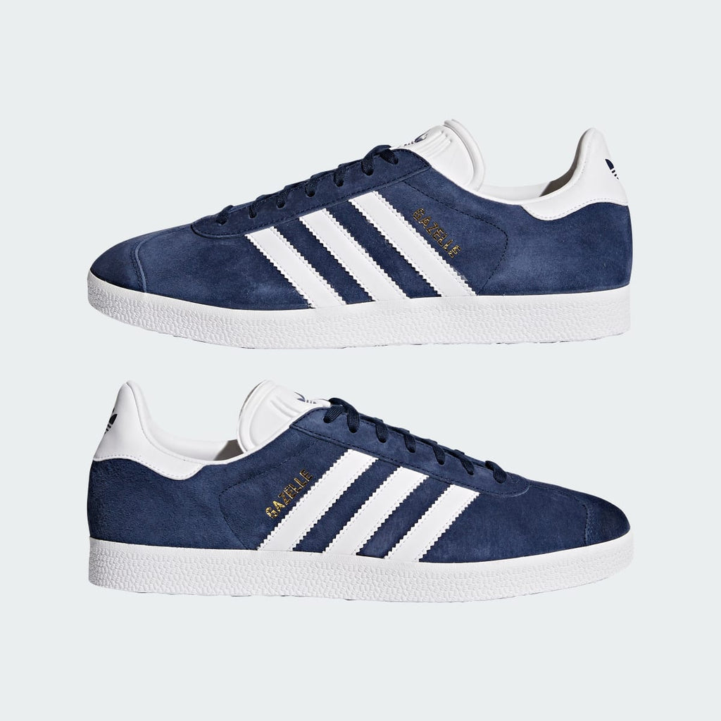 Adidas Women's Gazelle Shoes - Collegiate Navy / White / Gold Metallic - Image 8