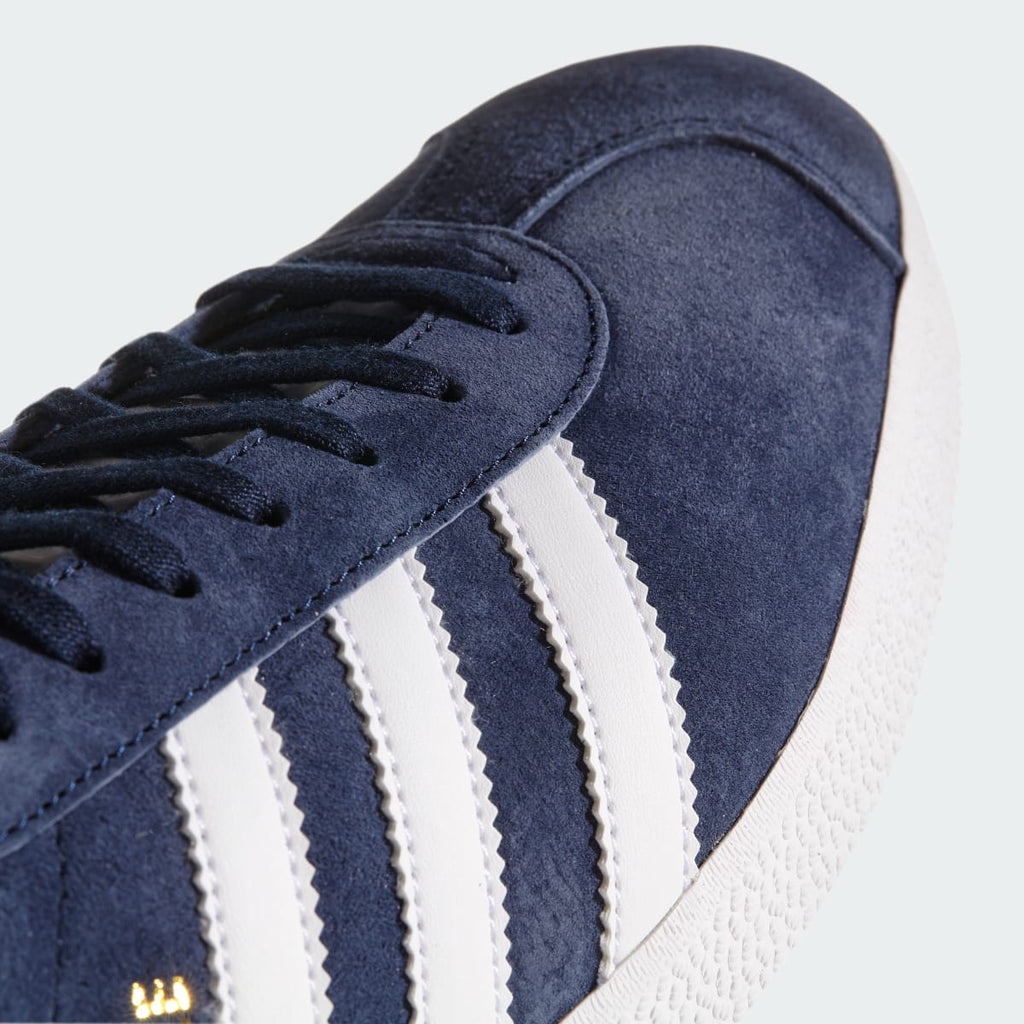 Adidas Men's Gazelle Shoes - Collegiate Navy / White / Gold Metallic - Image 10