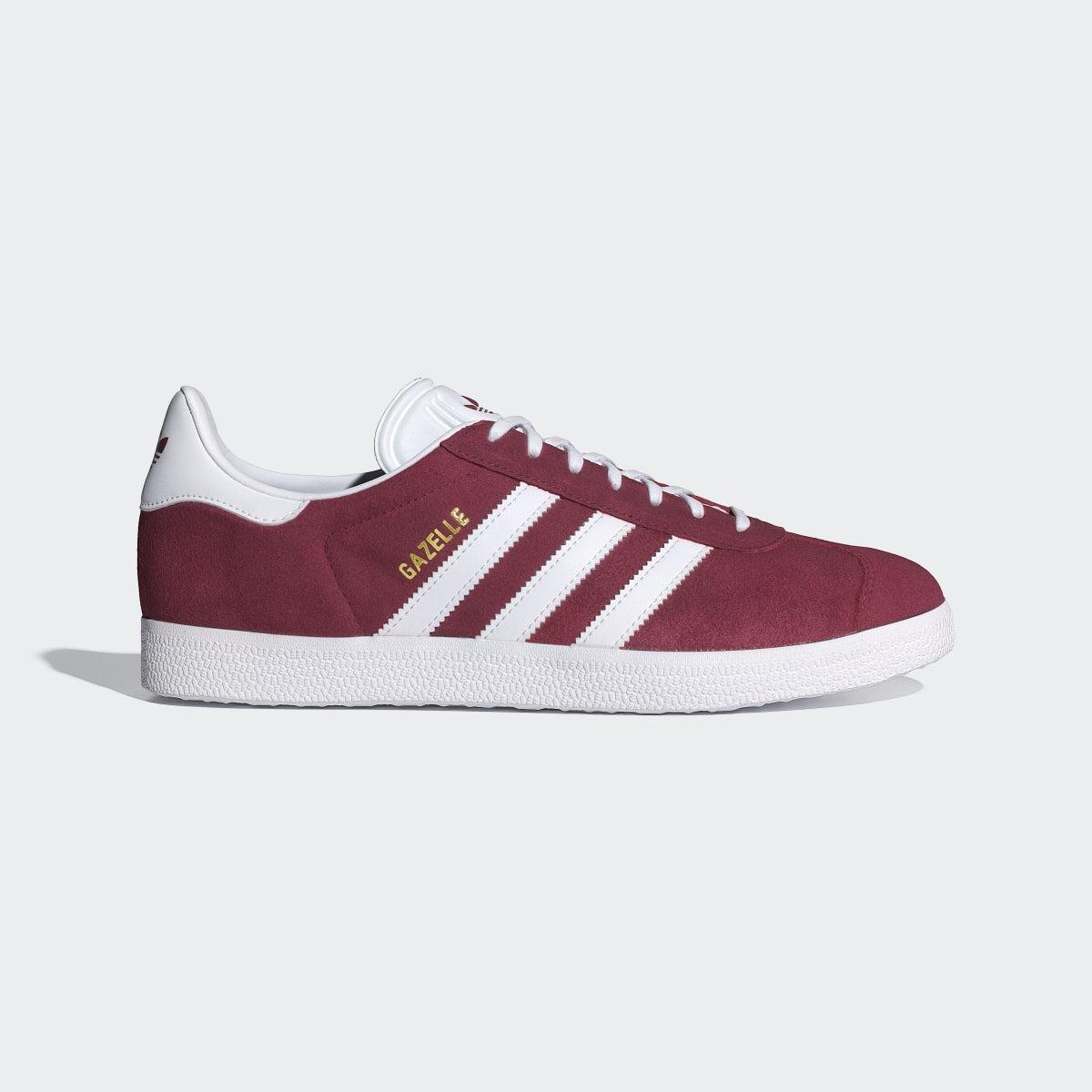 Adidas Men's Gazelle Shoes - Collegiate Burgundy / Cloud White / Gold Metallic - Image 1