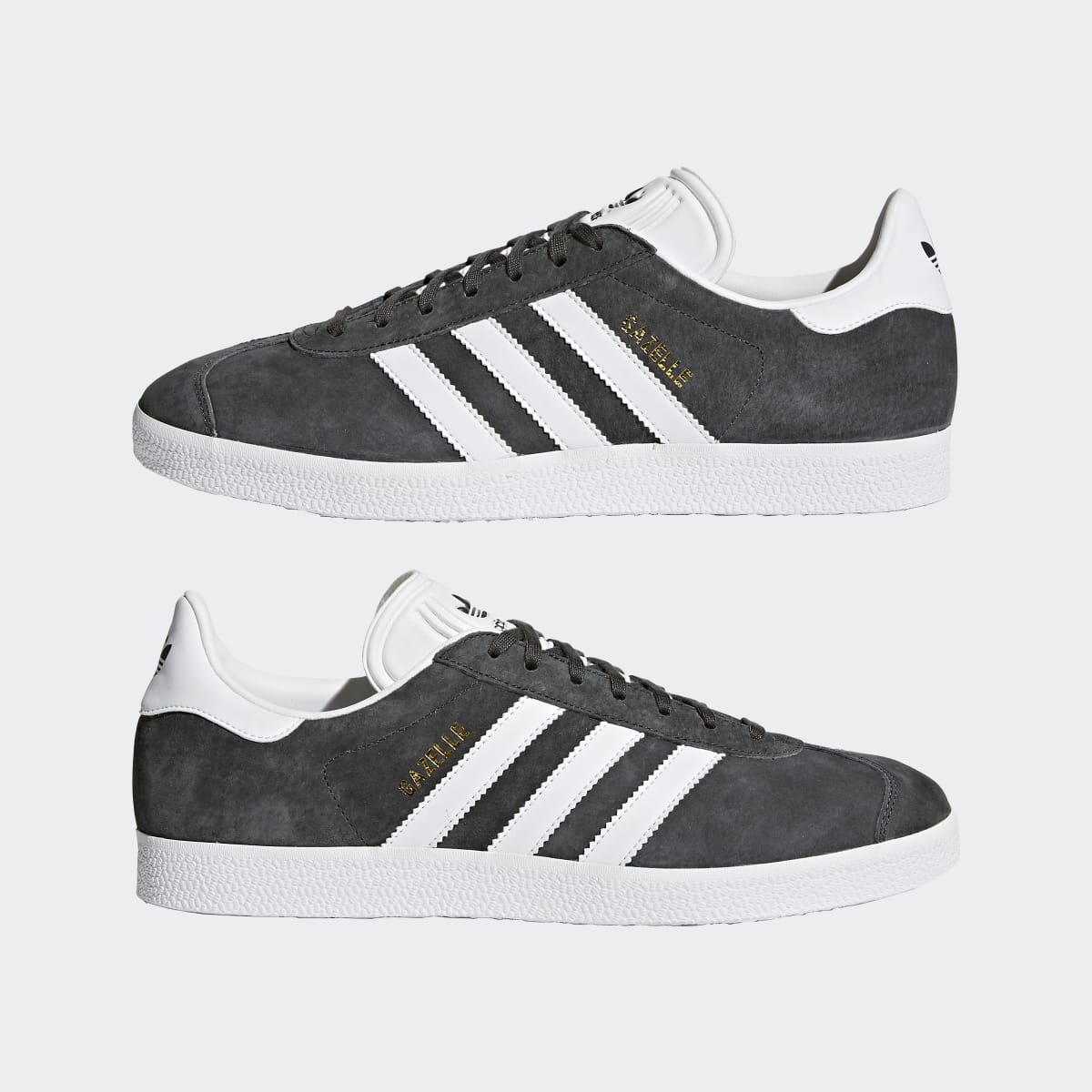 Adidas Men's Gazelle Shoes - Dgh Solid Grey / White / Gold Metallic - Image 8