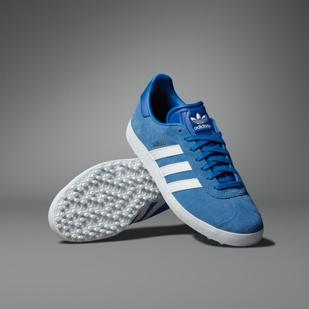 Adidas Men's Gazelle Spikeless Golf Shoes - Blue Bird / Cloud White / Royal Blue - Image 1