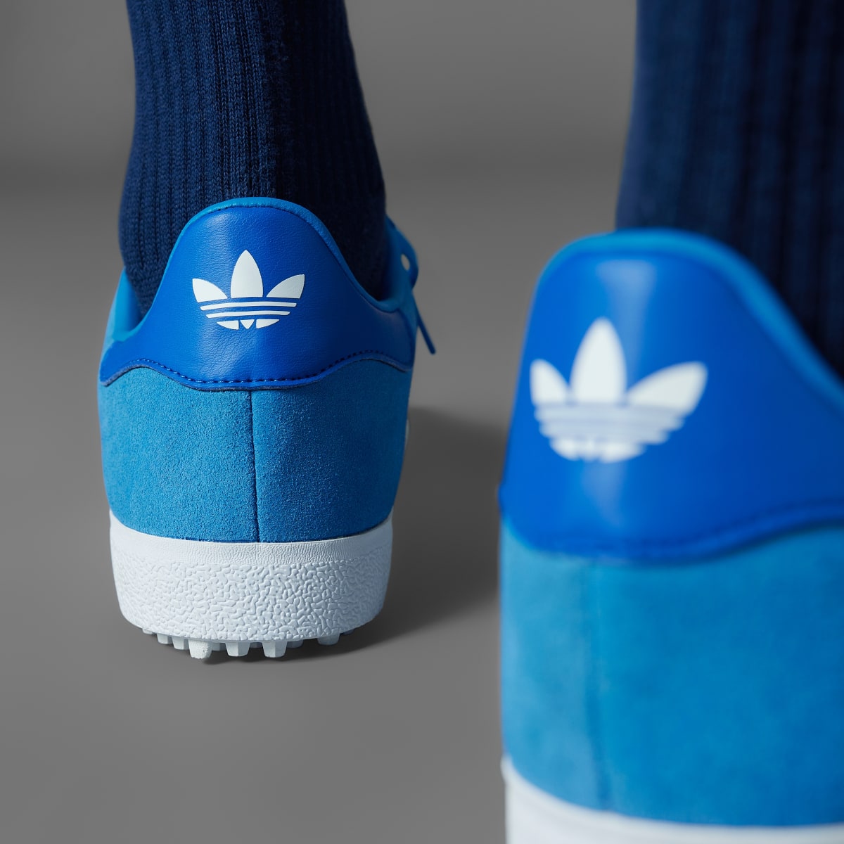 Adidas Men's Gazelle Spikeless Golf Shoes - Blue Bird / Cloud White / Royal Blue - Image 9