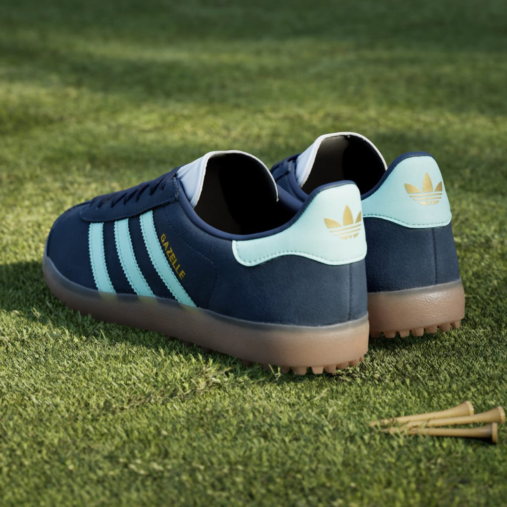Adidas Men's Gazelle Spikeless Golf Shoes - Night Indigo / Clear Mint / Cloud White - Image 6