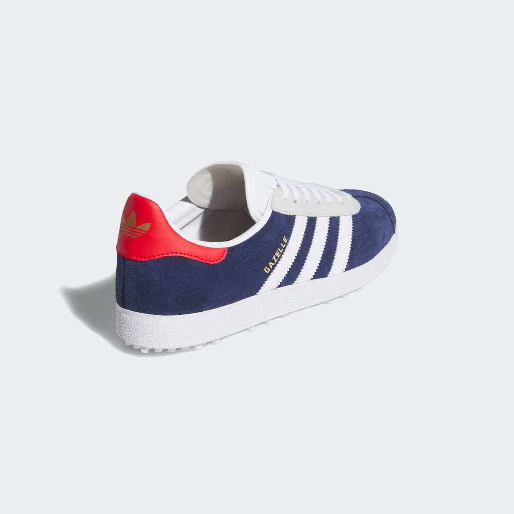 Adidas Men's Gazelle Spikeless Golf Shoes - Dark Blue / Cloud White / Pure Ruby - Image 5